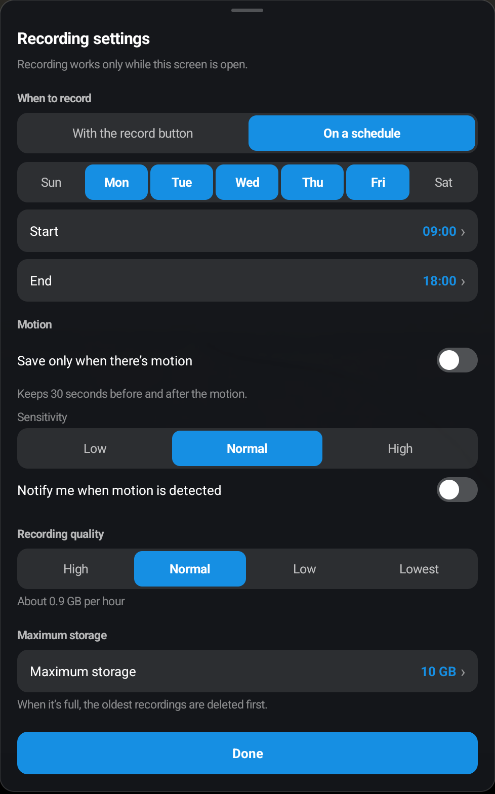 Registrazione programmata