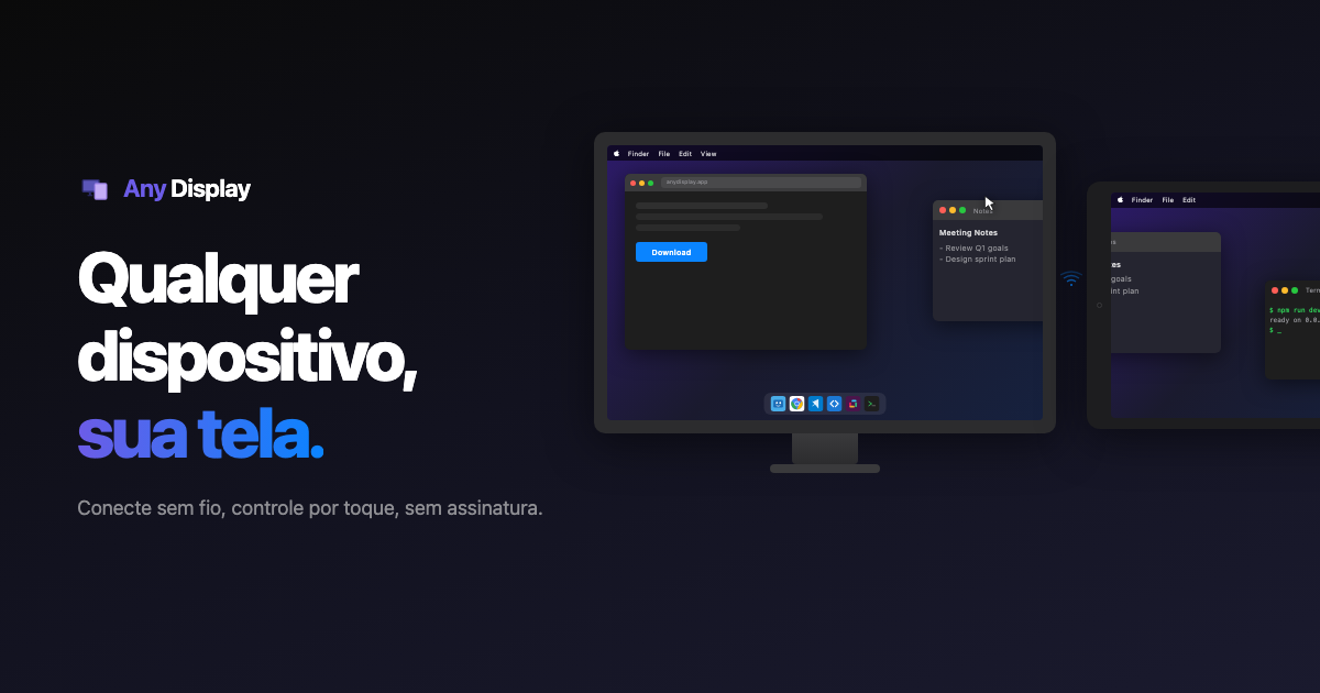 Qualquer exibição