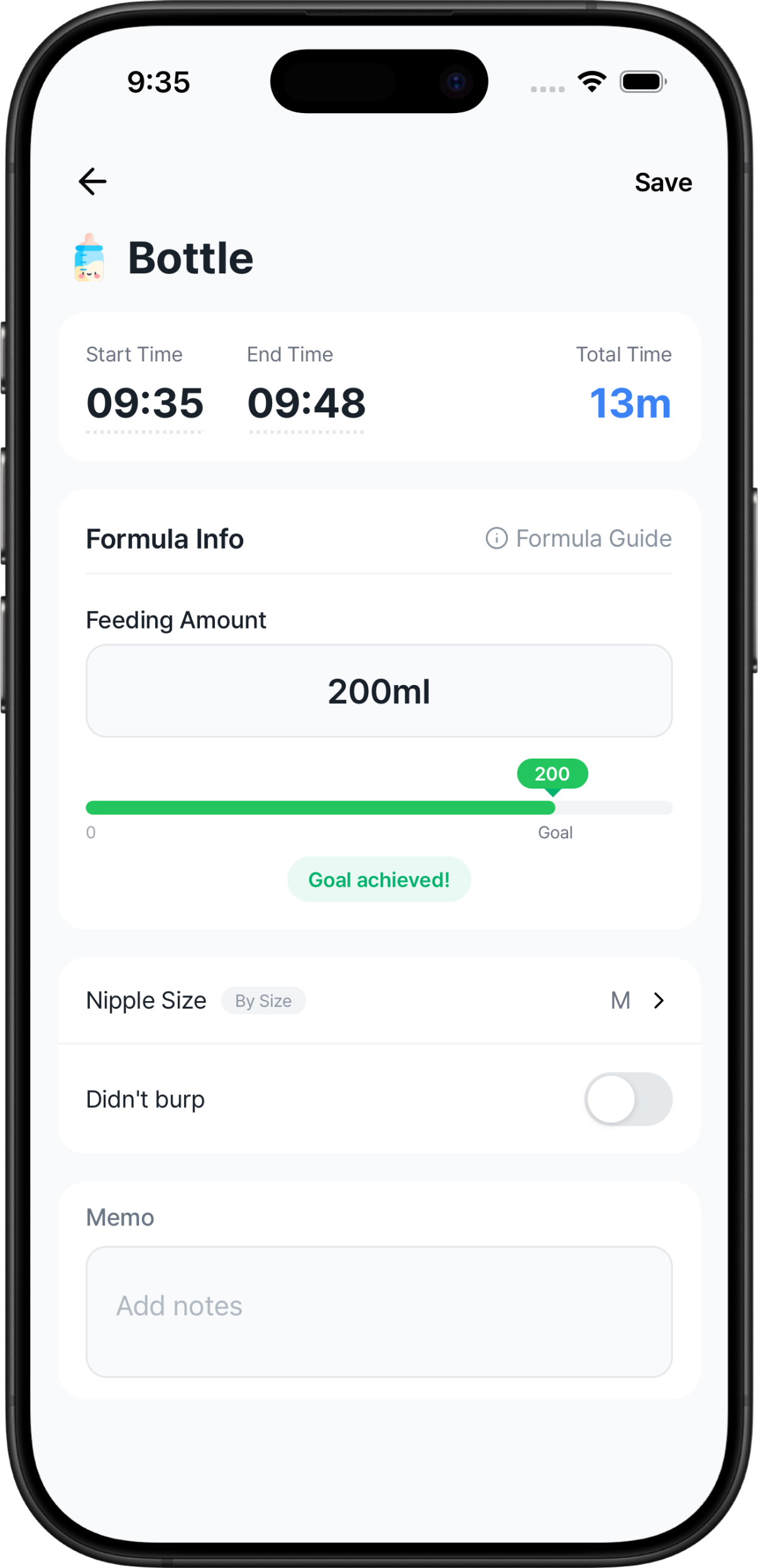 Record in just a few taps